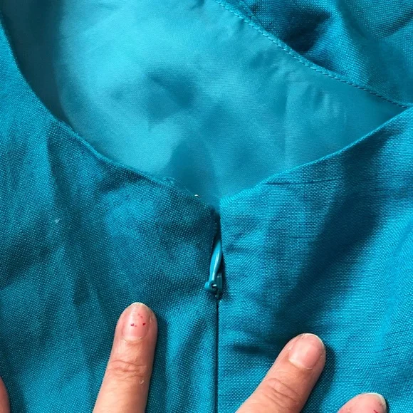 Jessica London Teal V-Neck Sheath Dress size 18 - Picture 8 of 13